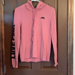 Pink hooded sweatshirt